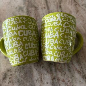 Cuba Green Mugs Set